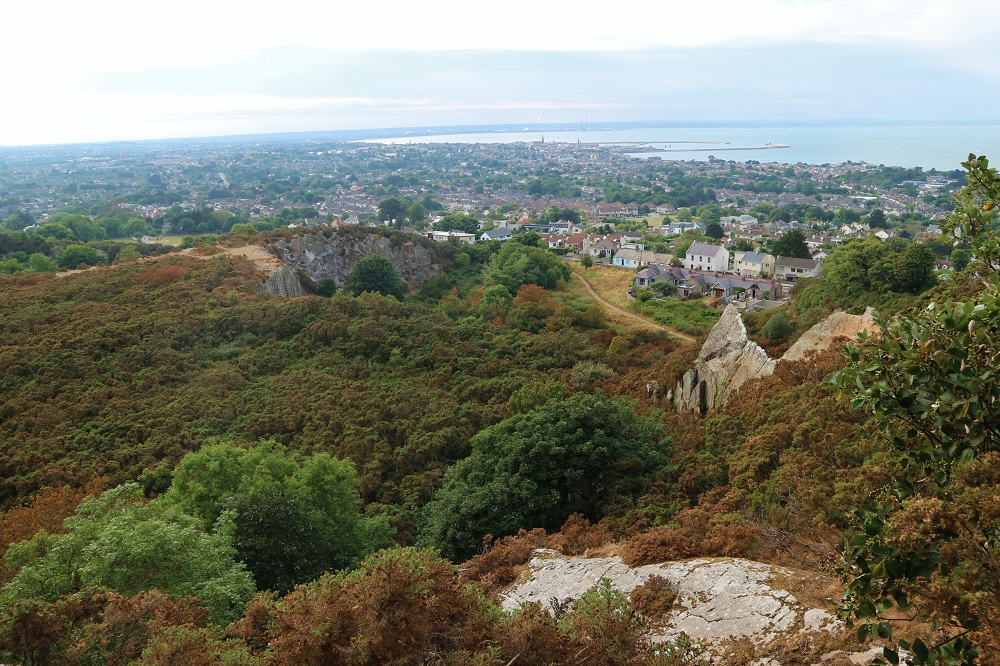 vue sur Dún Laoghaire depuis la colline de Killiney